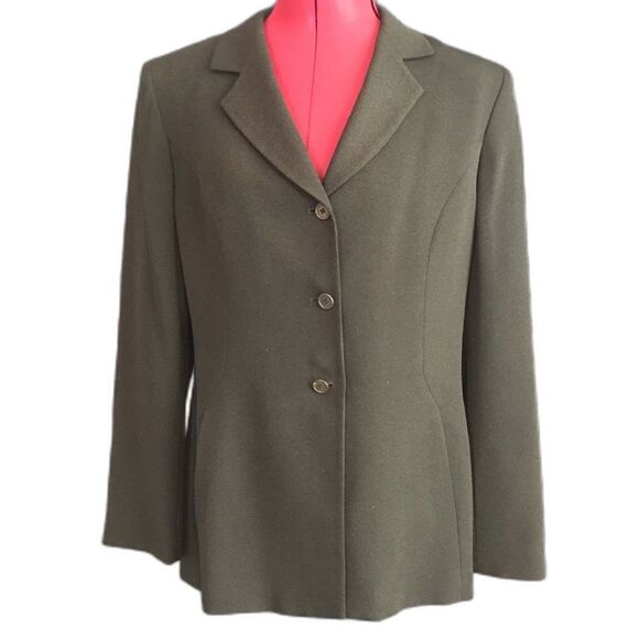 Kasper Blazer Women’s Size 10 Black Long Sleeve Button Front Pockets - Picture 1 of 9